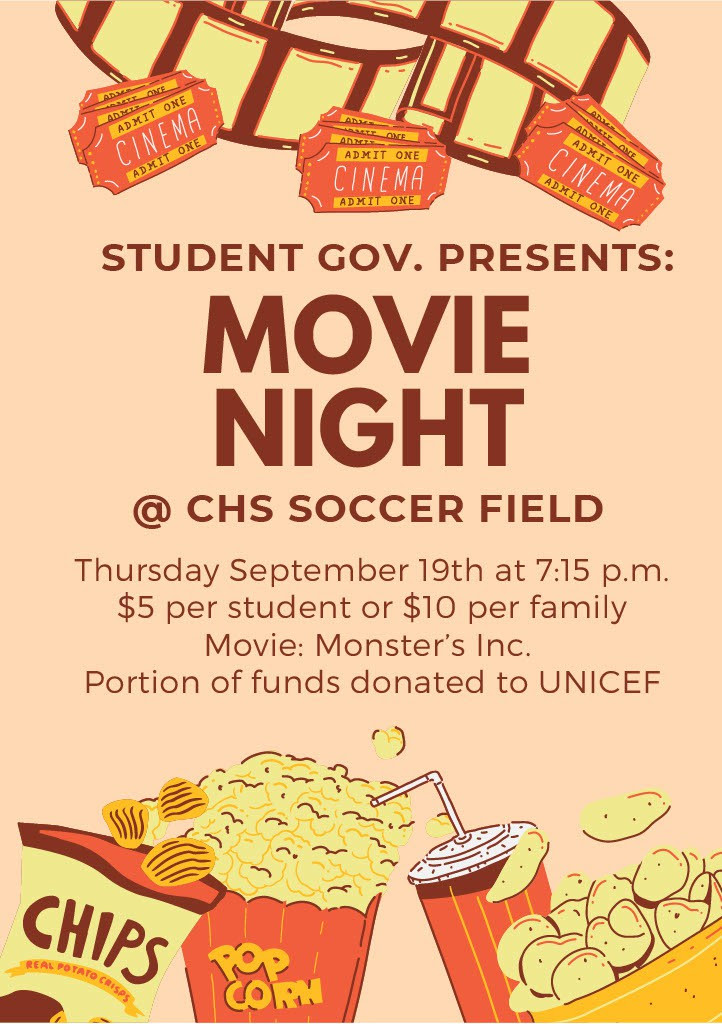 Student Government announces a fall family movie night for the Chesterton community.