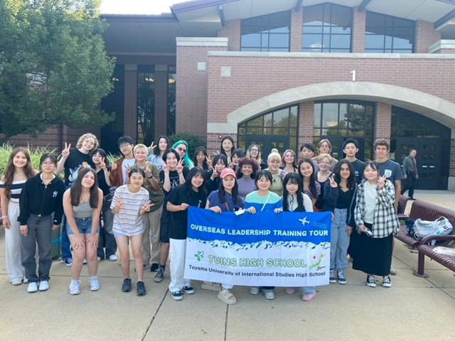 Exchange students say their last goodbyes before returning to Japan.