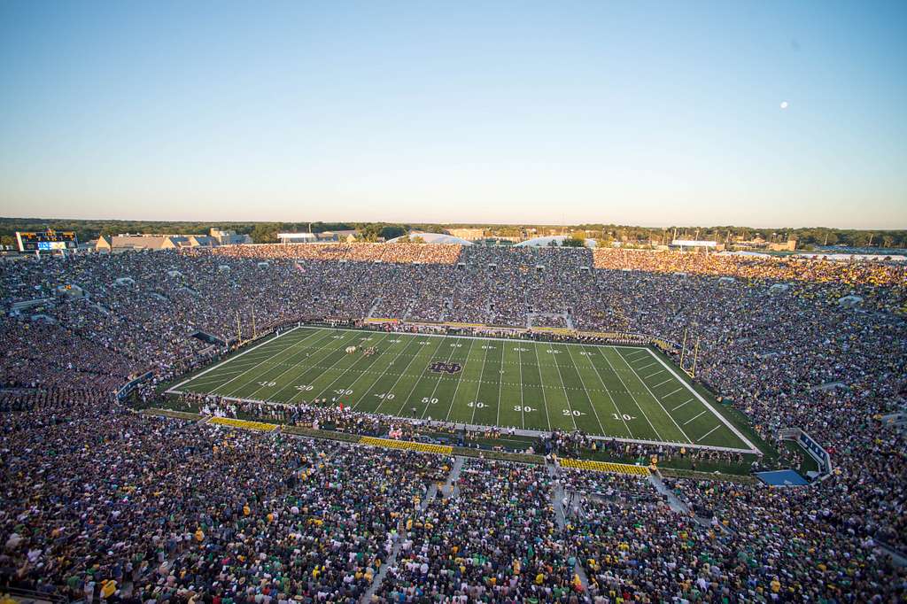 Notre Dame Stadium during a home game on September, 6, 2014.