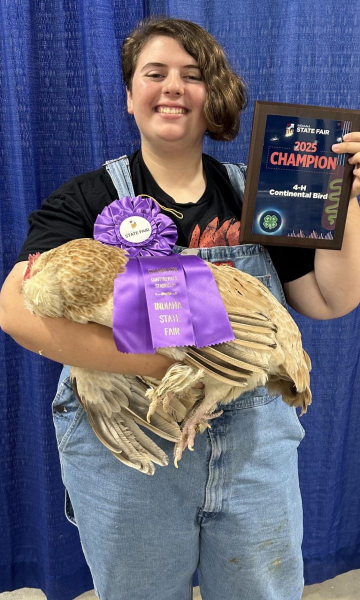 From best Continental wins to honorable mentions in final placements, senior Abby Vidt proved her poultry expertise at the fair. With over 60 APA-approved breeds to master, Vidt continues to soar as Chesterton’s go-to chicken expert.