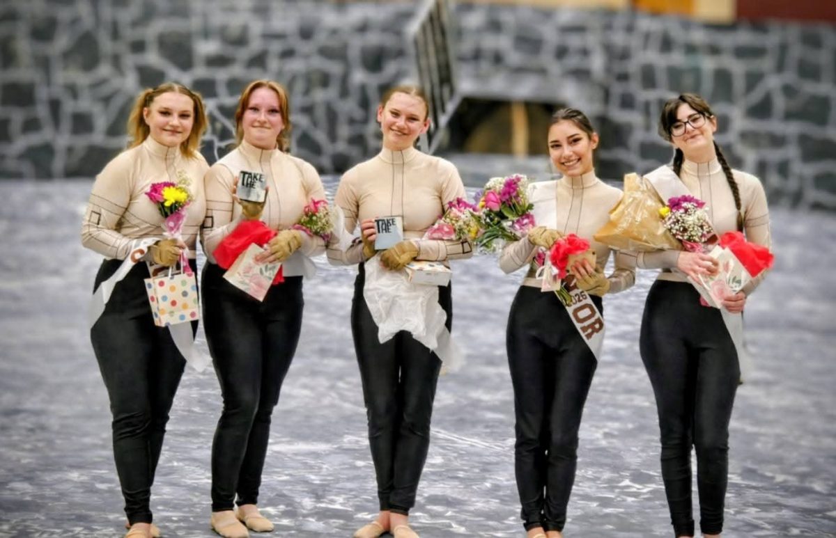 Bri Manning (Left) together with the other Seniors