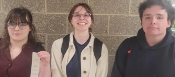 Sophia is in the middle, this picture being taken during her sophomore year when she placed third for the English bracket of the CHS Academic Super Bowl. 